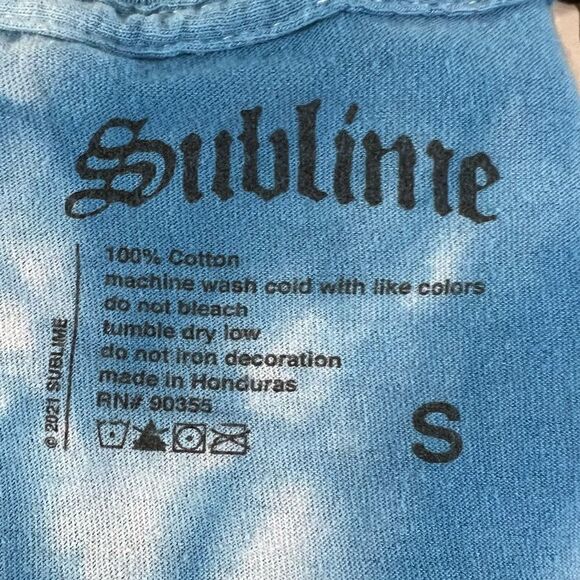 𝅺SUBLIME T-Shirt "Classic Sun" Blue Tie Dye - Picture 5 of 10